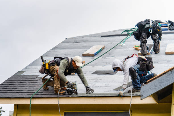 Professional Gutter Installation technician working in Cornish, UT